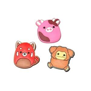 NEW Squishmallow Cow Silicone Crocs Shoe or Bag Charms  Set of 3 Charms